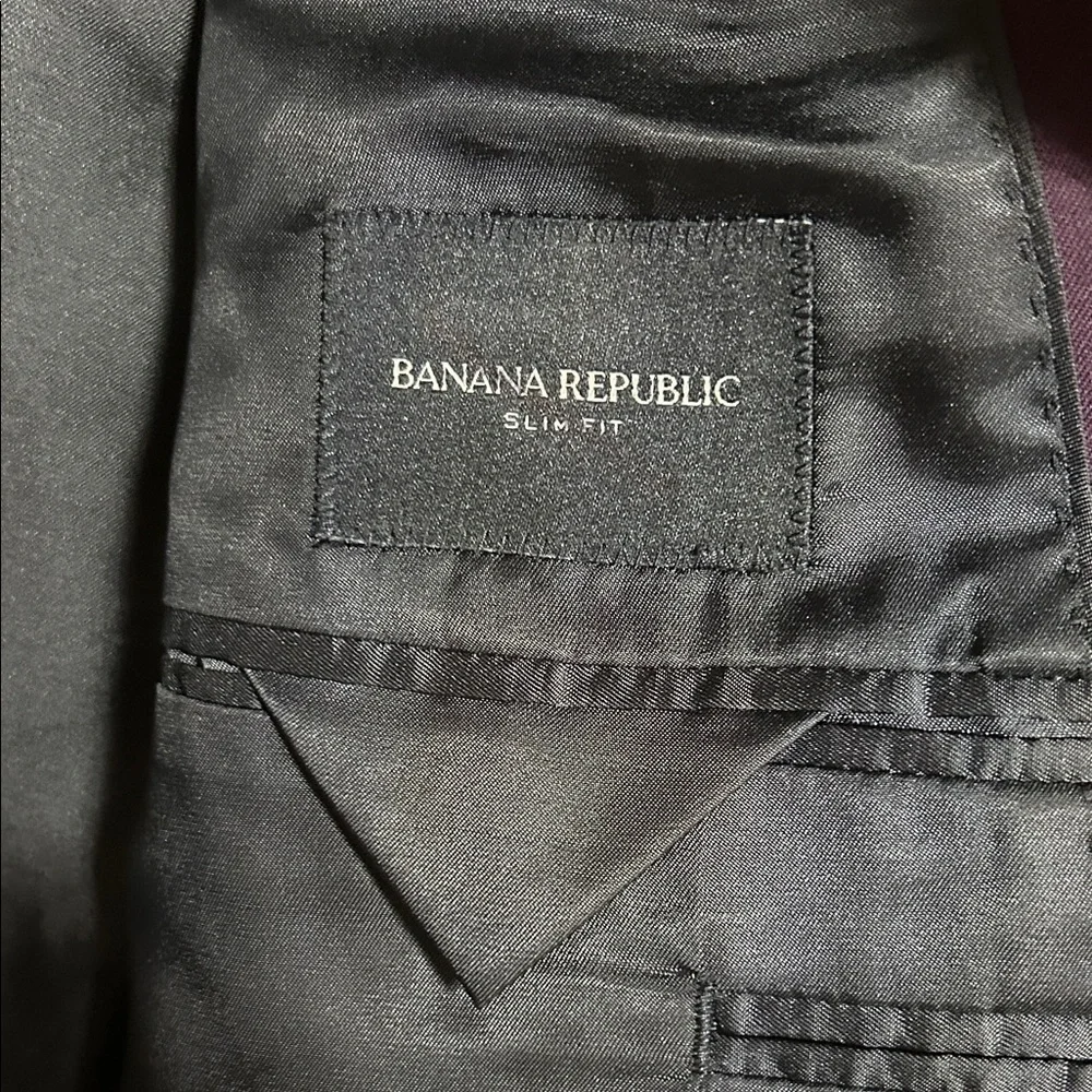 Banana Republic Men's Blazer - Deep Burgundy
